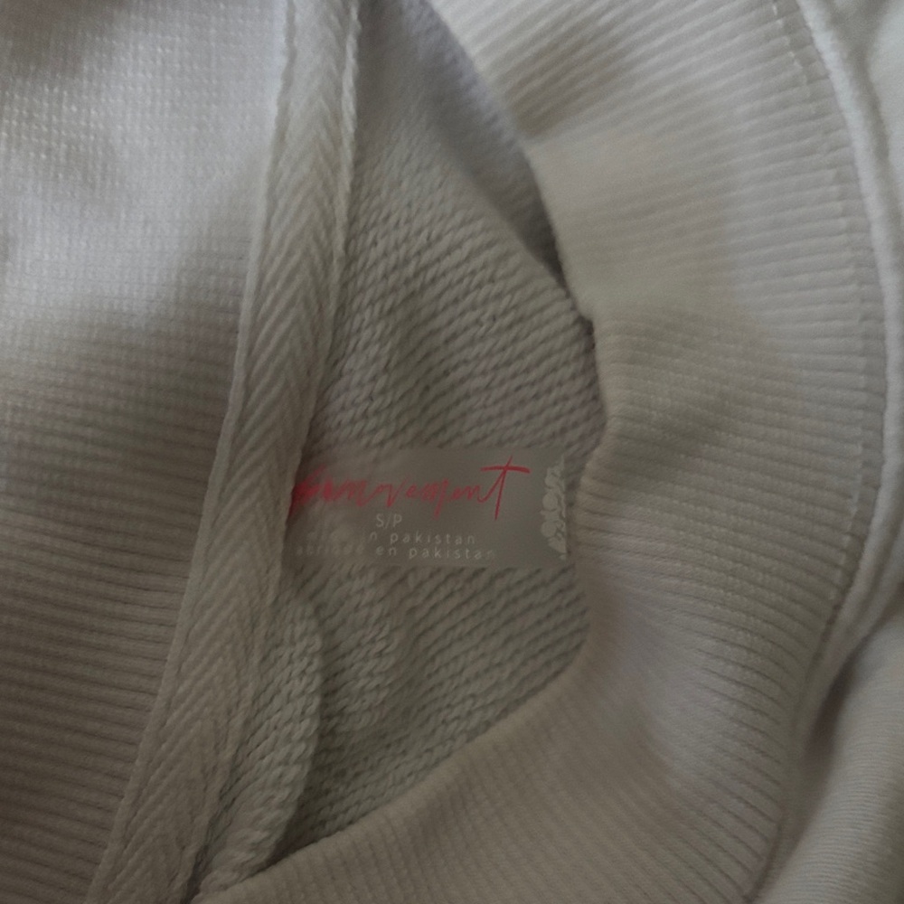 White Cropped Freepeople Sweatshirt - Picture 3 of 3